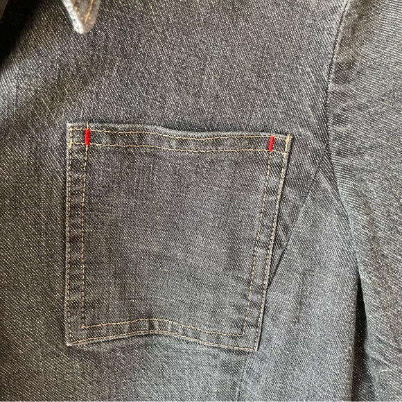 Kenneth Cole jean jacket size 4 in dark gray denim - Picture 4 of 11